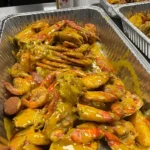 The King's Sauce over shrimp and crawfish