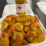 The King's Sauce over shrimp